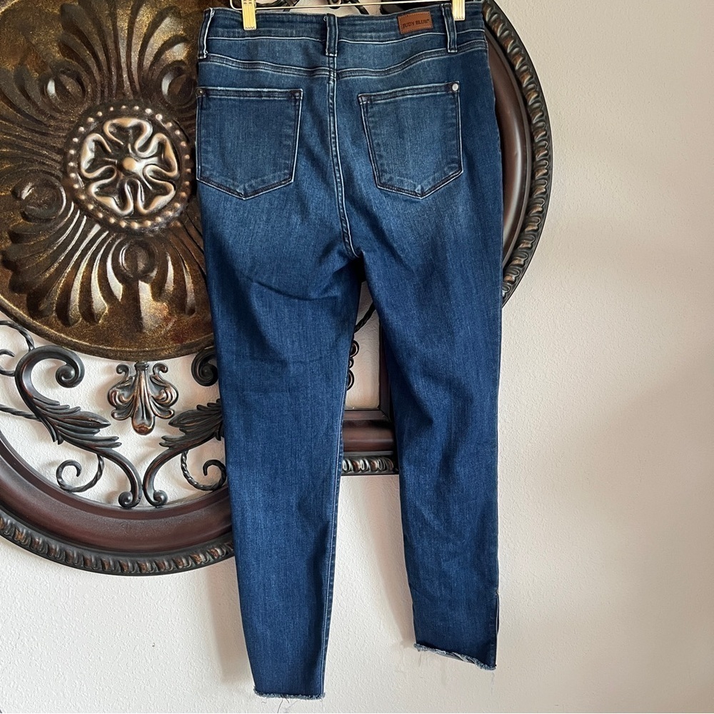 Judy Blue Women’s BAY CITY SLIT HEM HIGH RISE SKINNY Jeans Pants Trousers 9/29 - Picture 16 of 16
